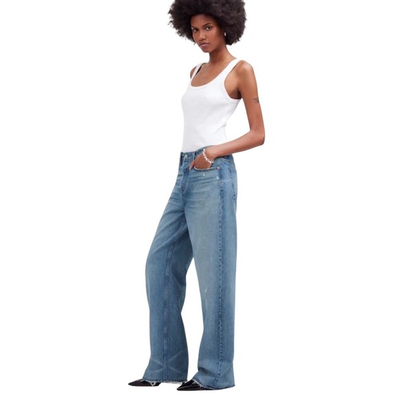 NEW MADEWELL Low-Slung Baggy Jeans‎ Wide Leg Size 25P - Picture 4 of 8